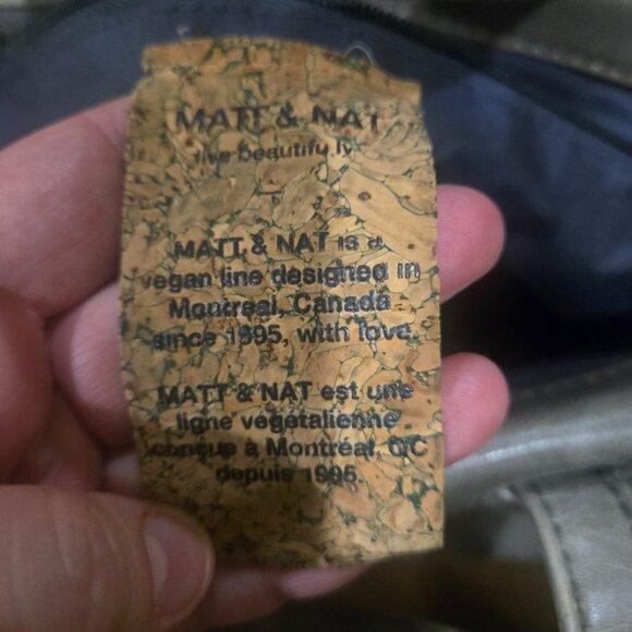 Matt & Nat Gray Vegan Bowling Bag - Picture 2 of 3